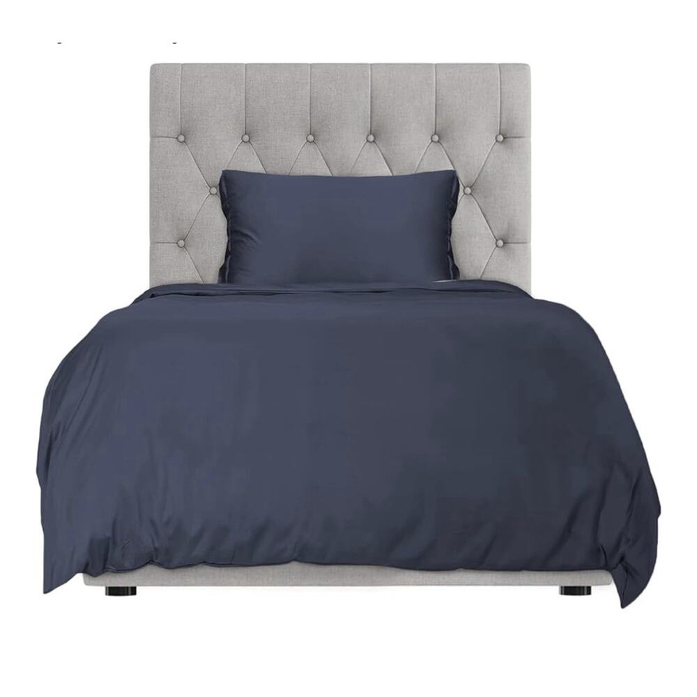 Luxurious Oeko-Tex Bamboo Navy Duvet Cover Bed Twin-XL New! ⚡️ Free Shipping